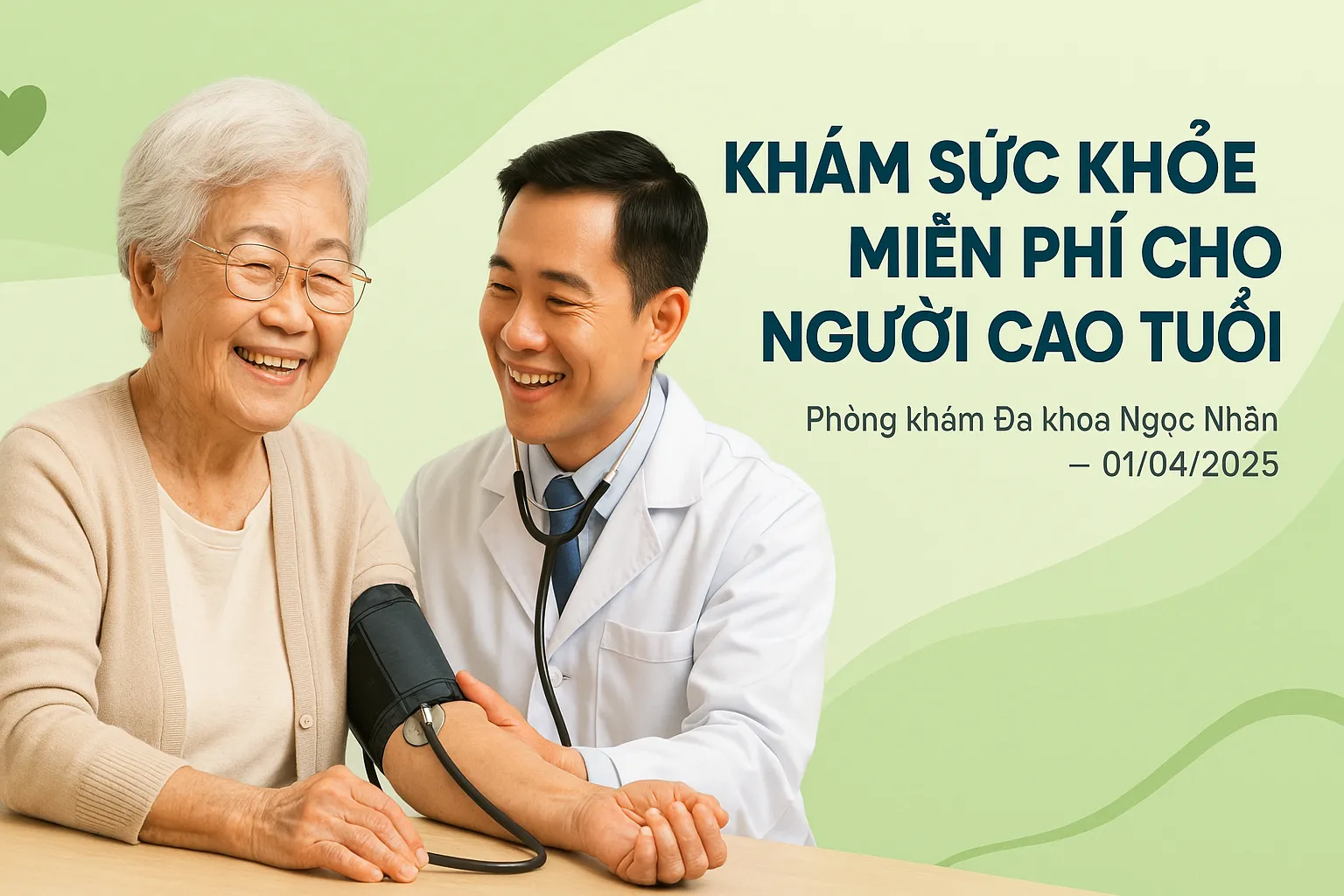 Hỗ trợ khám sức khỏe miễn phí cho người cao tuổi tại Phòng khám Đa khoa Ngọc Nhân